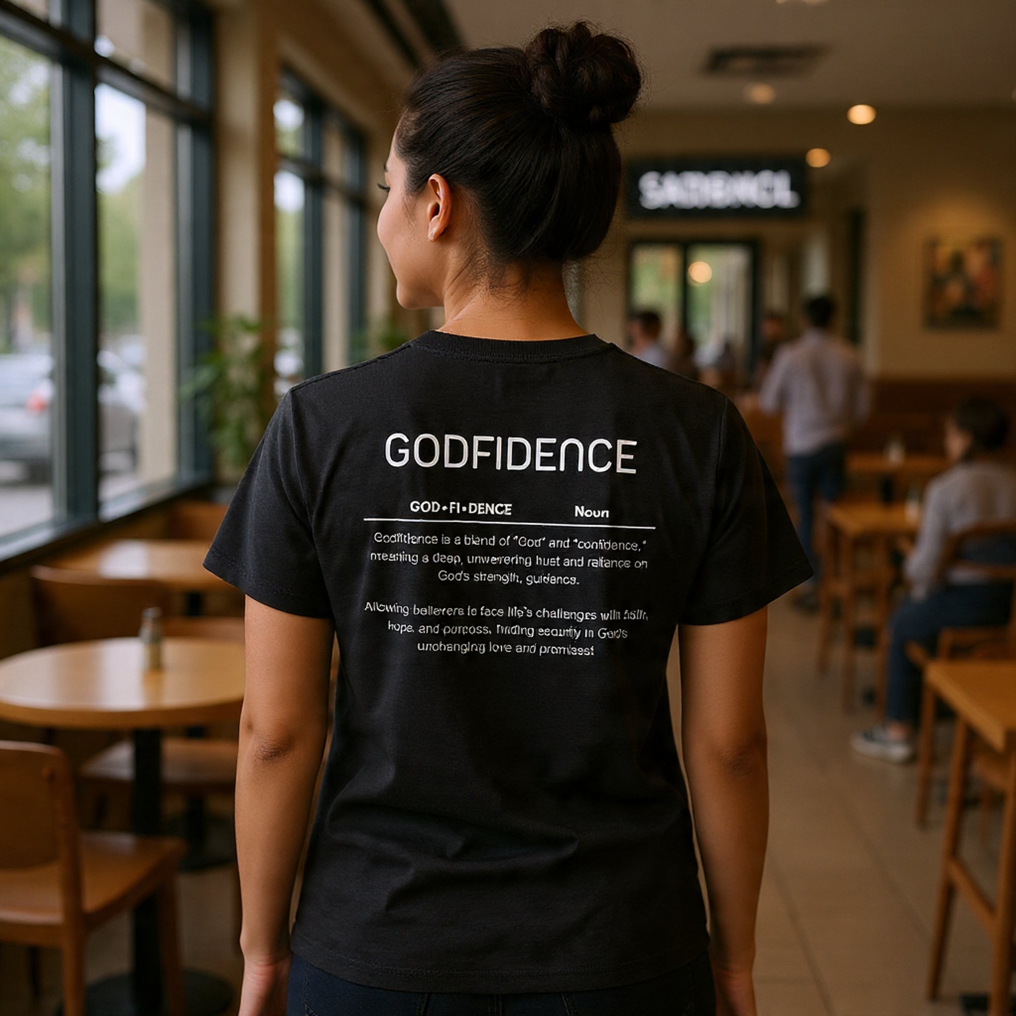 Godfidence definition tee | Christian faith shirt, faith-based typography