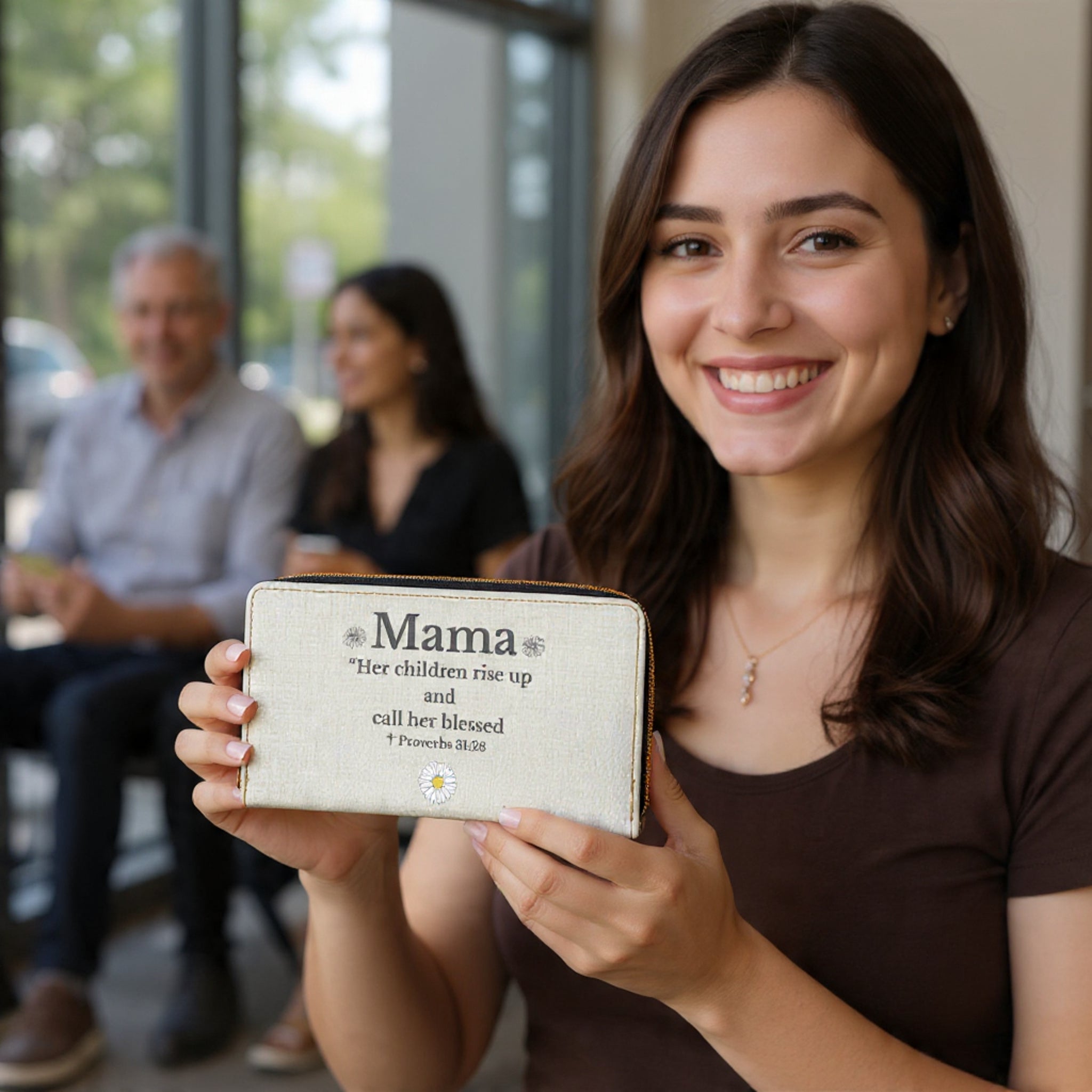 Mama Proverbs 31:28 Zipper Wallet — 'Her children rise up' Blessed Floral Wallet - Mother's Day Gift