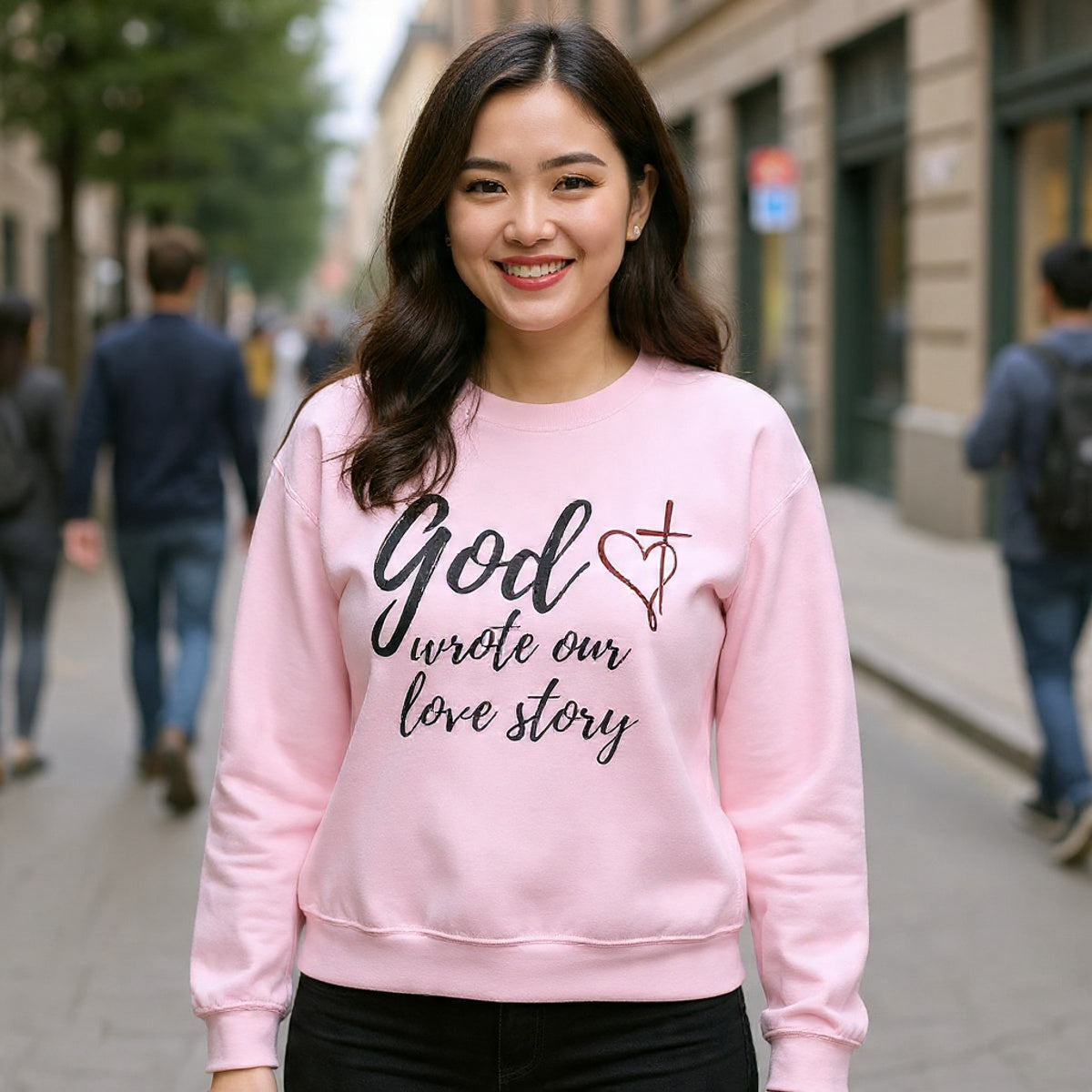 God Wrote Our Love Story Crewneck Sweatshirt