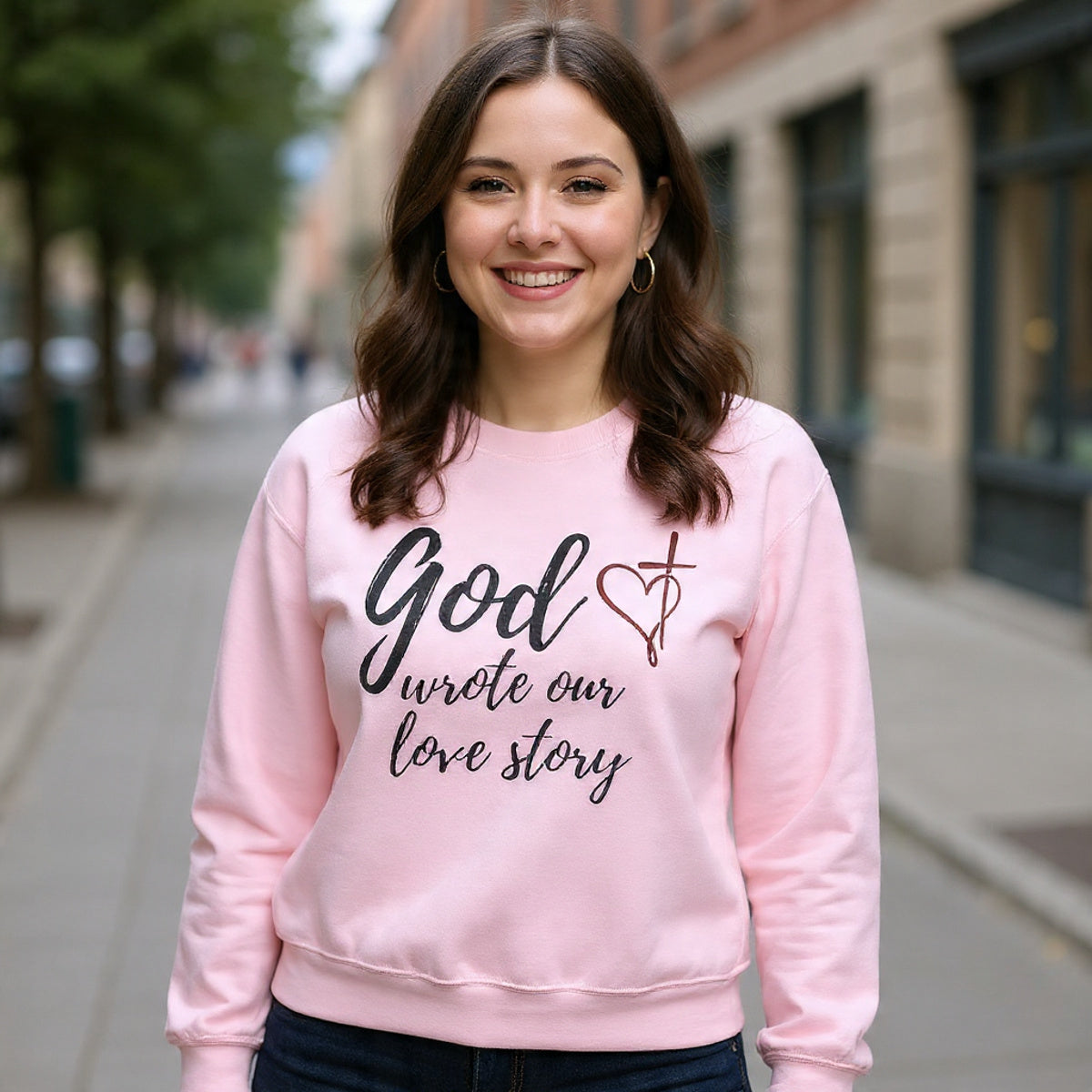 God Wrote Our Love Story Crewneck Sweatshirt