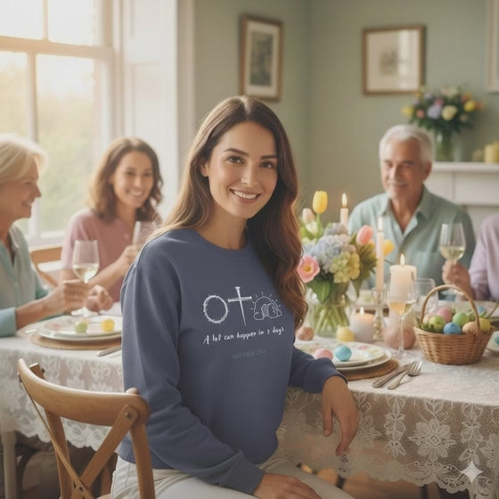 Easter "A Lot Can Happen in 3 Days" Sweatshirt Resurrection Sunday