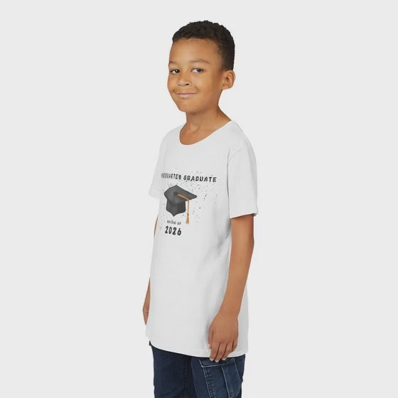 Kindergarten Graduate 2026 Youth Tee — Graduation Cap Graphic
