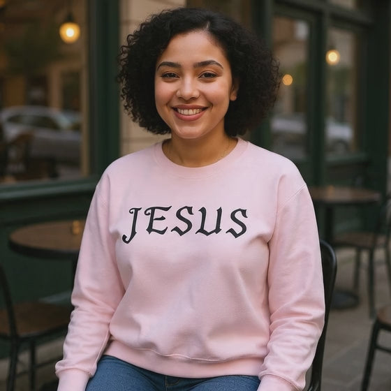 Jesus Crewneck Sweatshirt — Minimal Christian Faith Pullover