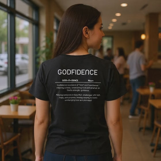 Godfidence definition tee | Christian faith shirt, faith-based typography