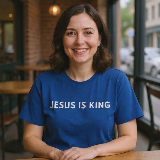 Jesus Is King Tee - Christian Faith White Cotton T-Shirt