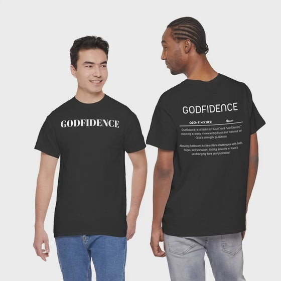 Godfidence definition tee | Christian faith shirt, faith-based typography