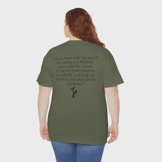 Mama Prayer T-Shirt — Front and Back Design Inspirational Christian Mom Tee with Back Prayer Quote - Mother's Day Gift