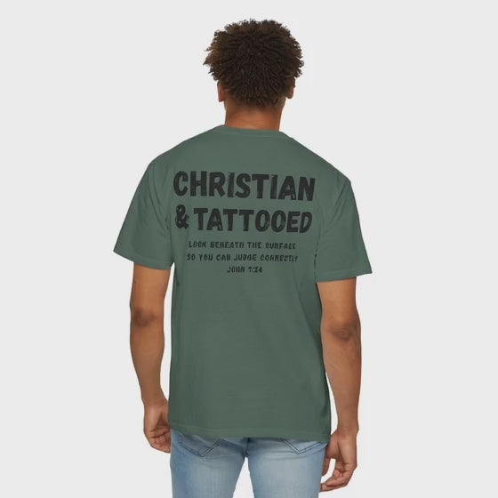 Christian & Tattooed T-Shirt — 'Look Beneath the Surface' Christian Tee John 7:24