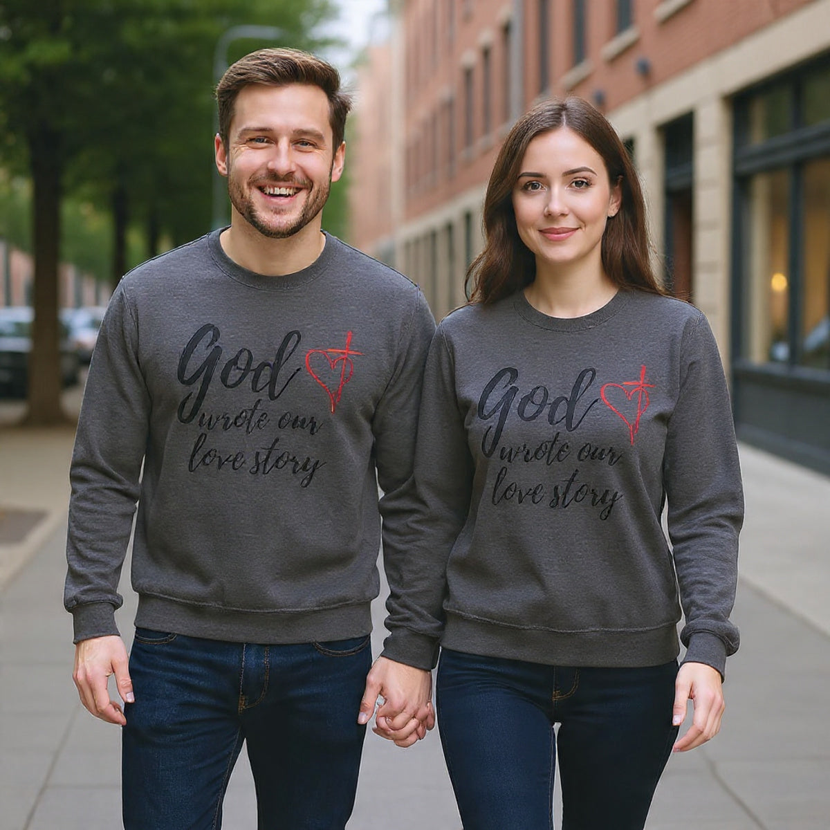 God Wrote Our Love Story Crewneck Sweatshirt