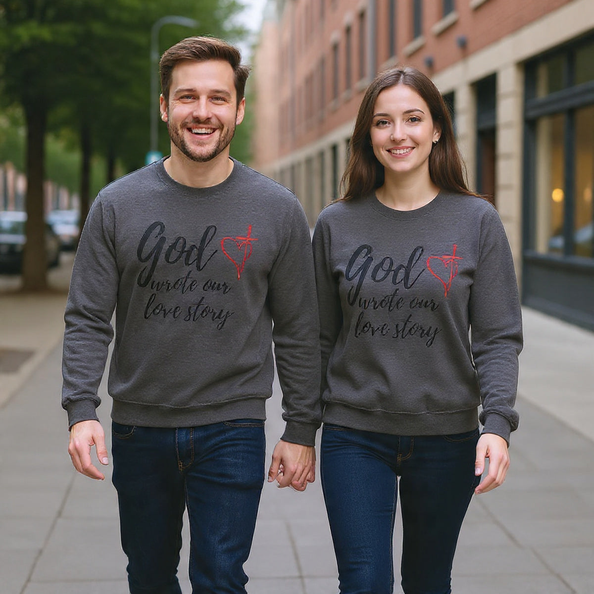 God Wrote Our Love Story Crewneck Sweatshirt