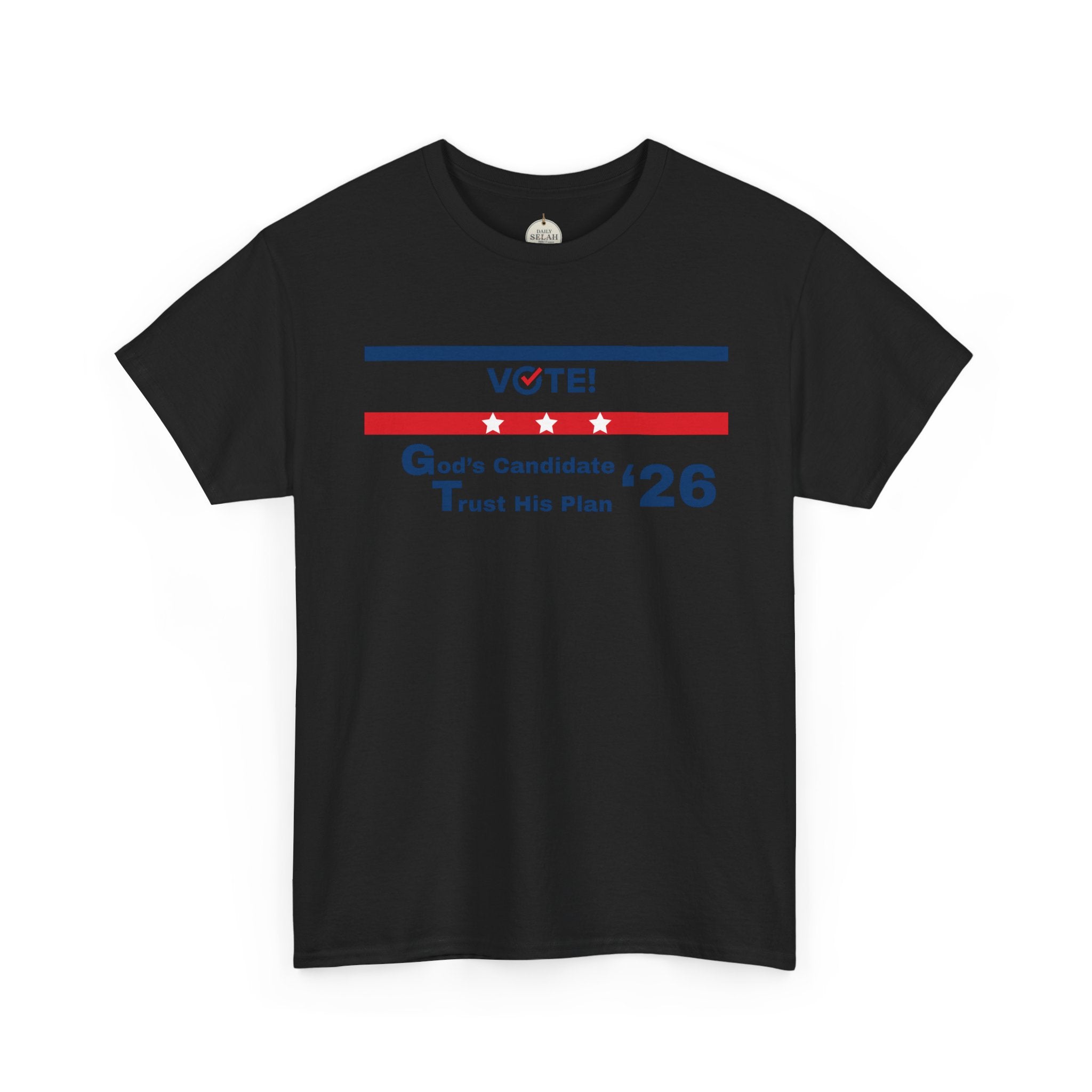 Political Vote '26 T‑Shirt — "God's Candidate Trust His Plan" Patriotic Tee